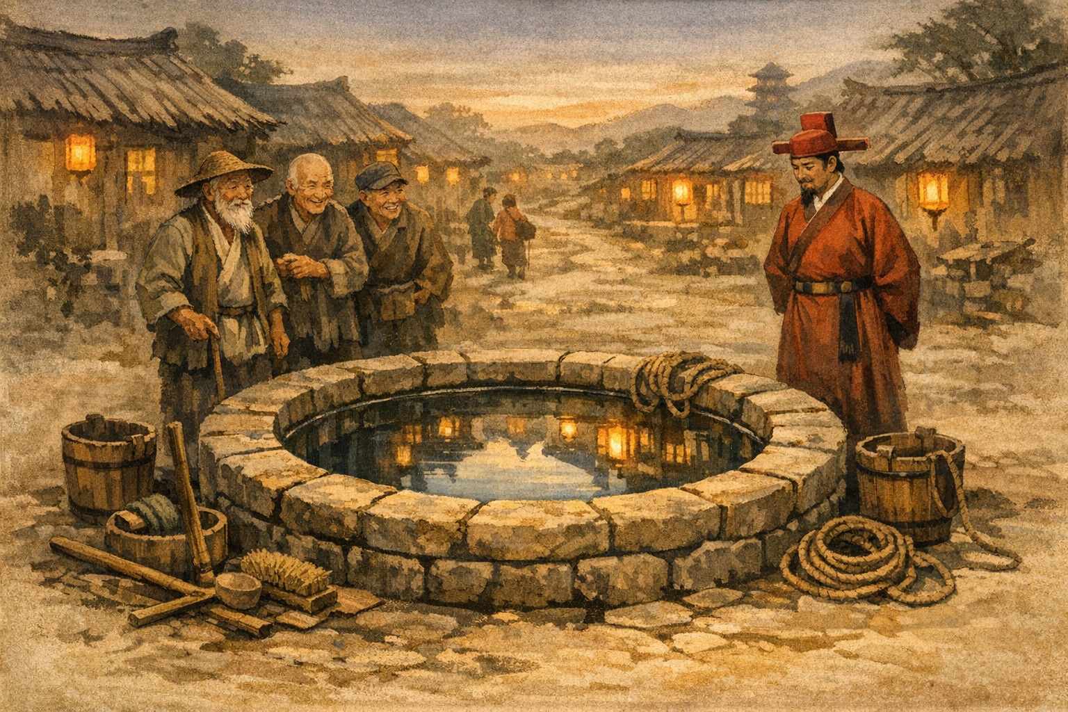 Source Kept Clear panel 6 for Hexagram 48, The Well.