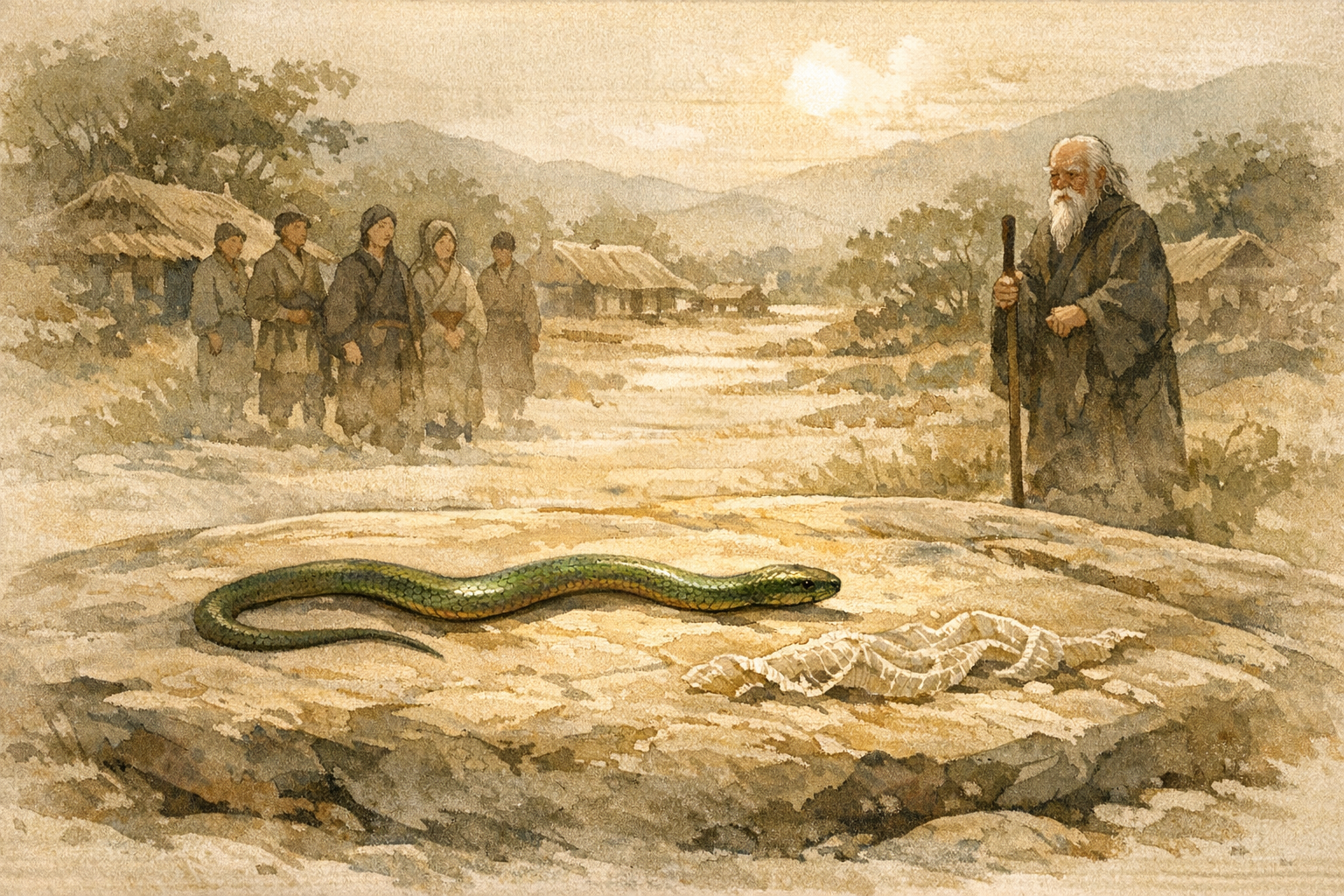 Still In The Sun panel 1 for Hexagram 49, Revolution.