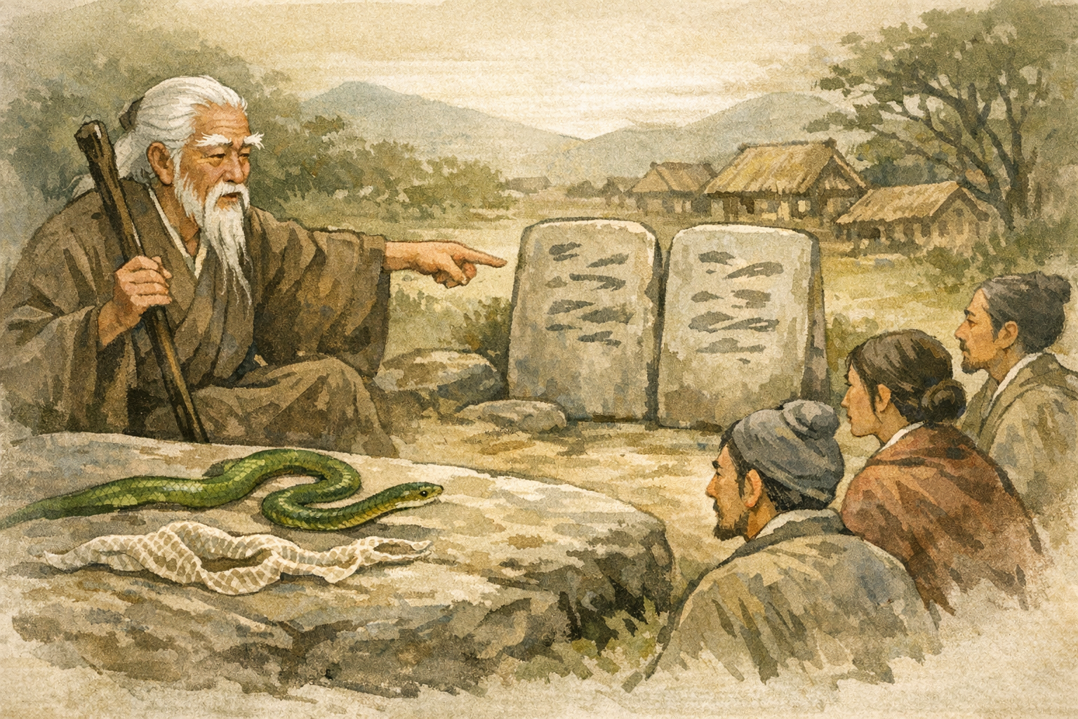 Elder Interprets panel 4 for Hexagram 49, Revolution.