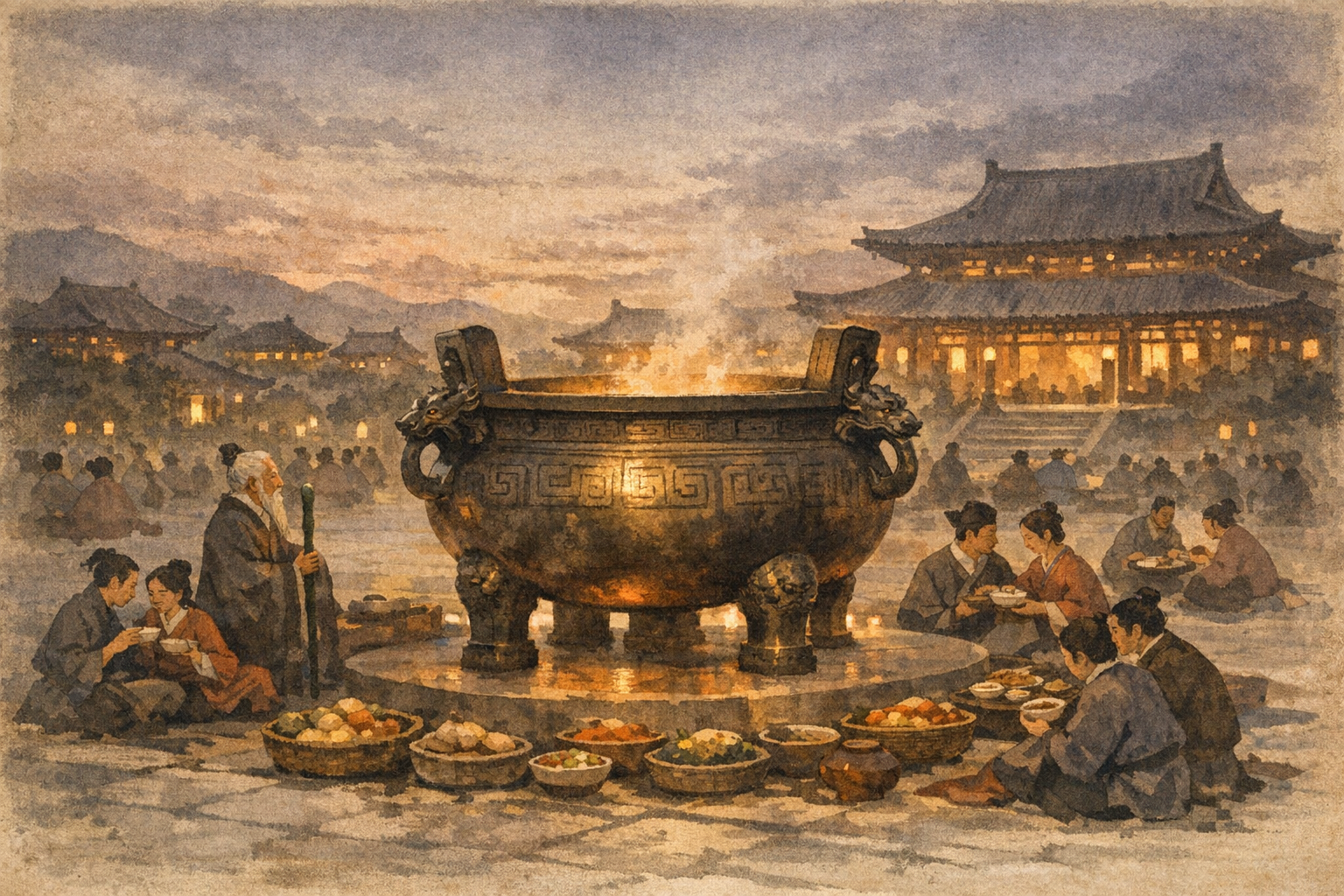 How We Become A People panel 6 for Hexagram 50, The Cauldron.