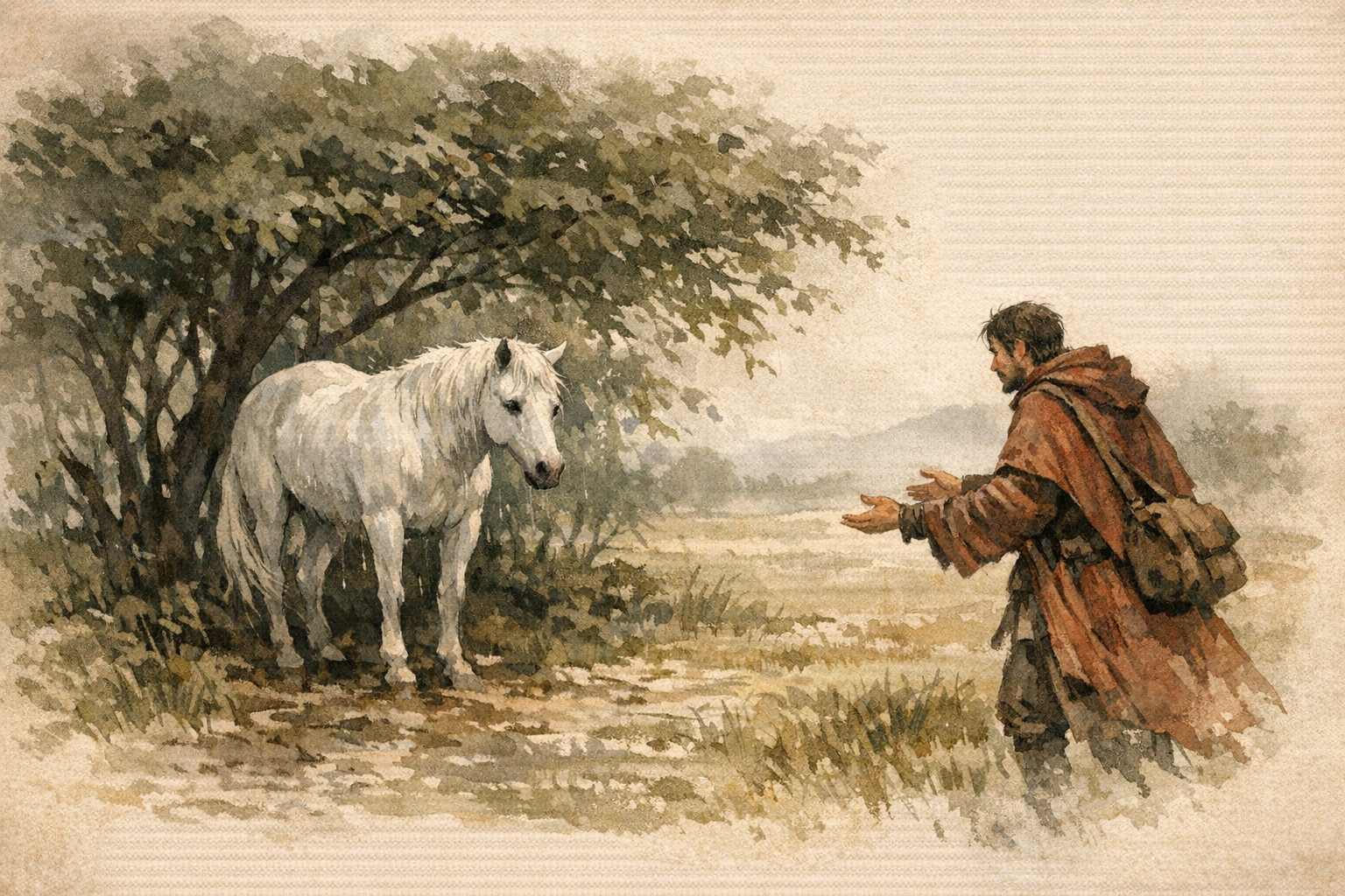 Horse Found Whole panel 5 for Hexagram 51, The Arousing.