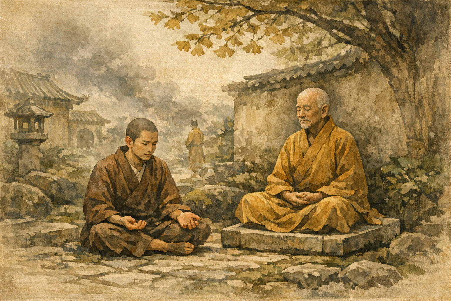 Novice Calmed panel 4 for Hexagram 52, Keeping Still.