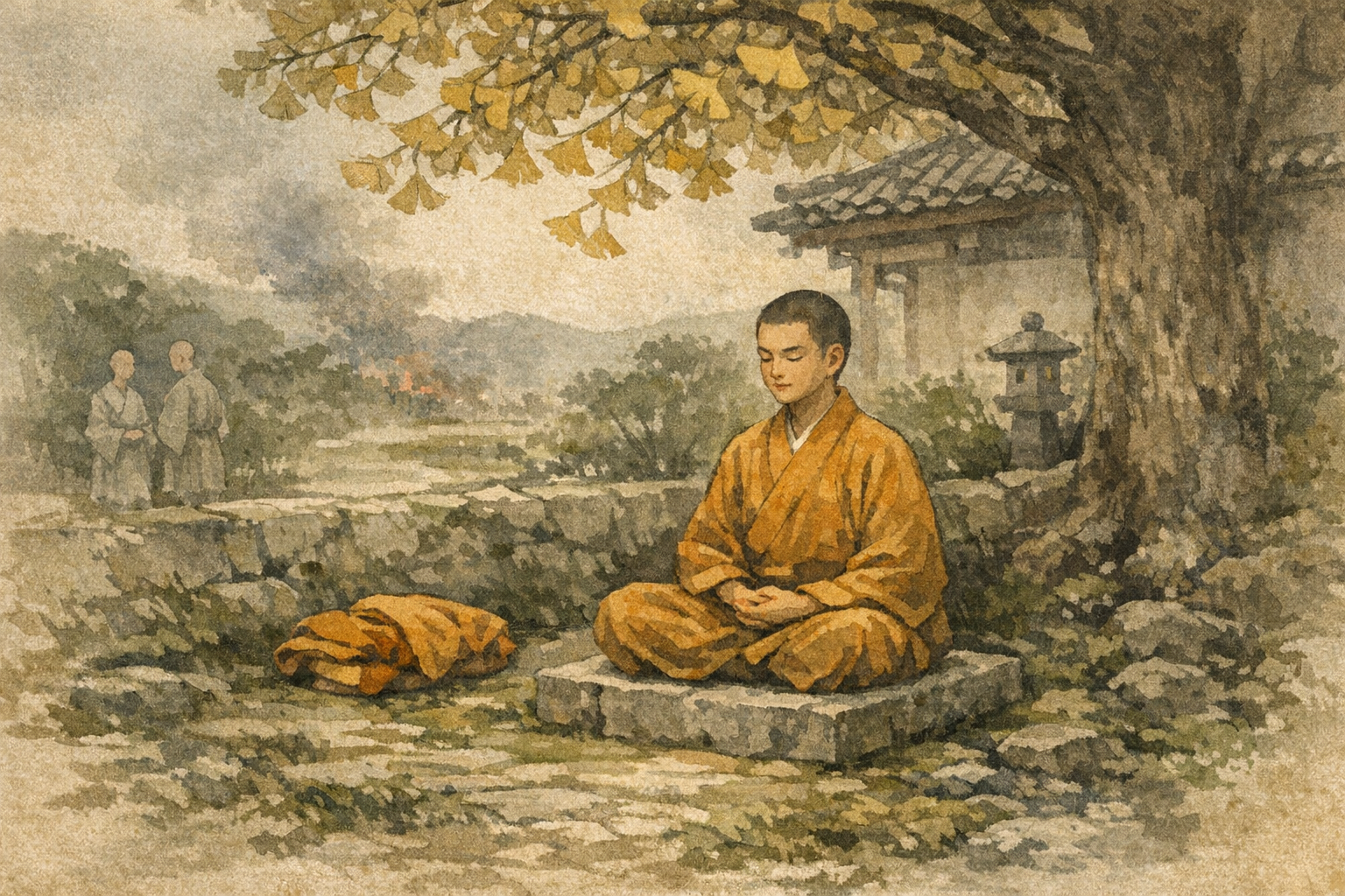 Successor Keeps Corner panel 5 for Hexagram 52, Keeping Still.