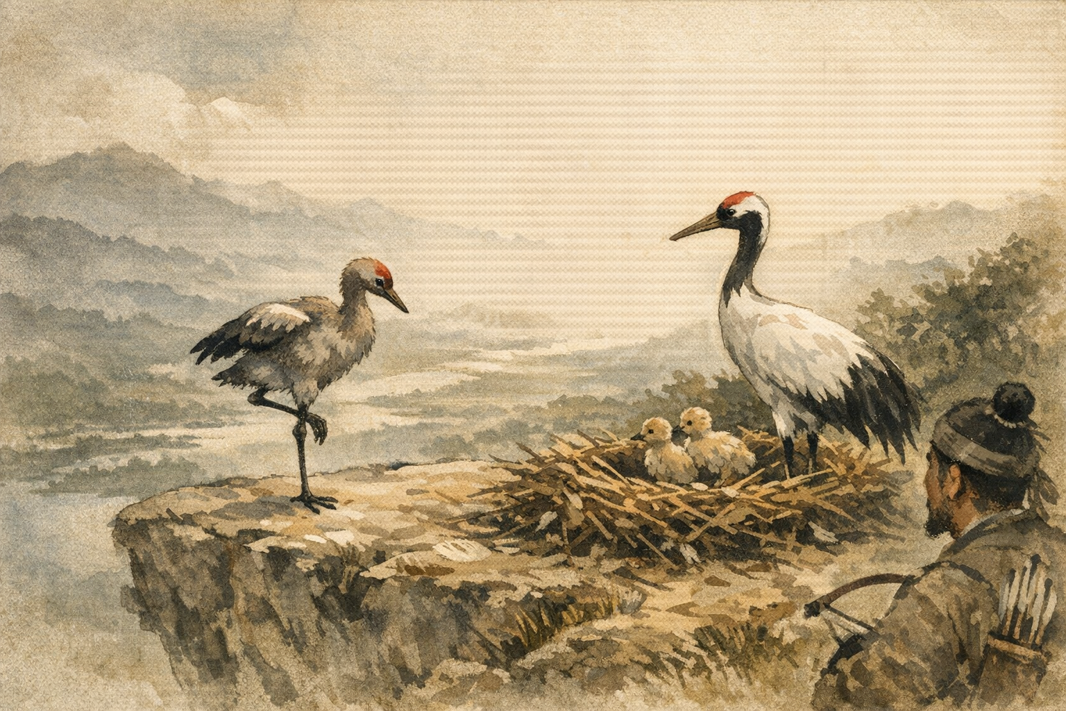 Standing On One Leg panel 2 for Hexagram 53, Development.