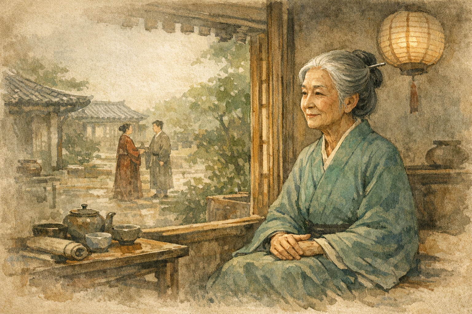 Graceful Role panel 6 for Hexagram 54, The Marrying Maiden.