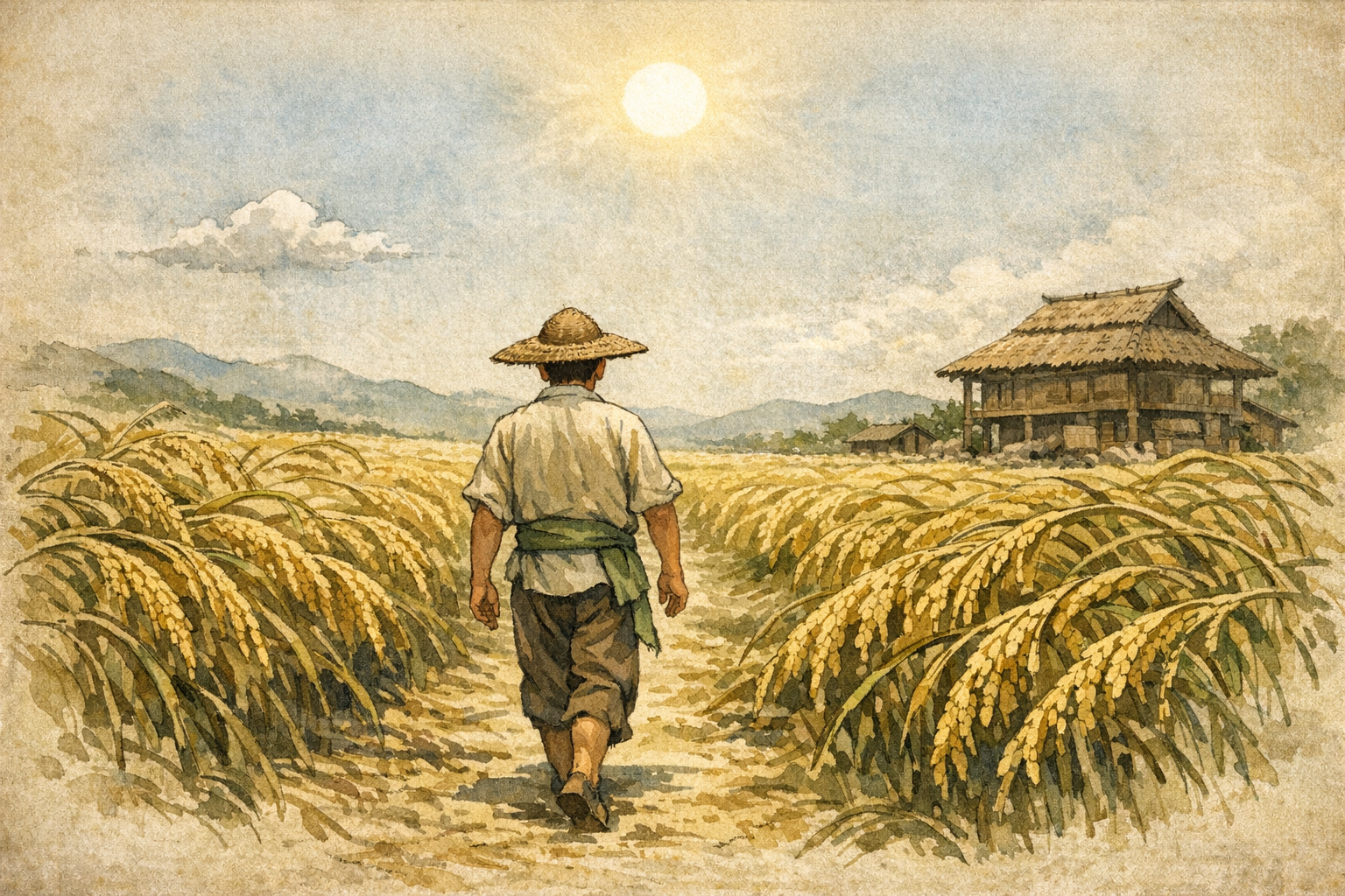 Noon Abundance panel 1 for Hexagram 55, Abundance.