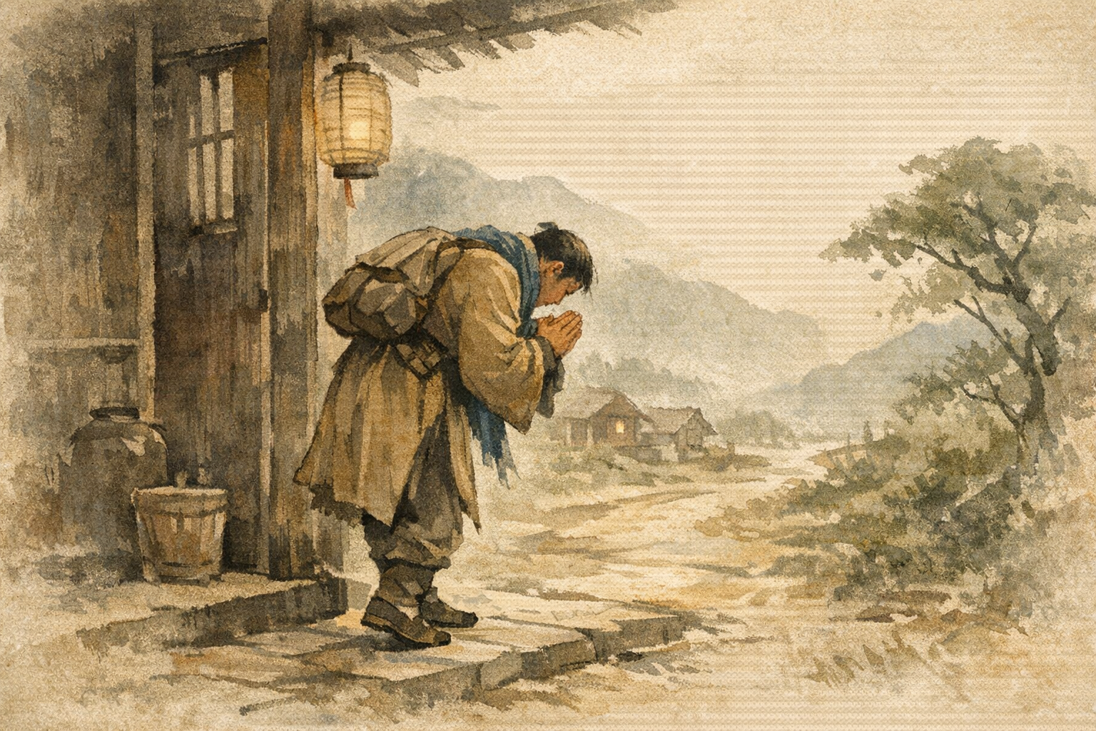 Leave With Thanks panel 4 for Hexagram 56, The Wanderer.