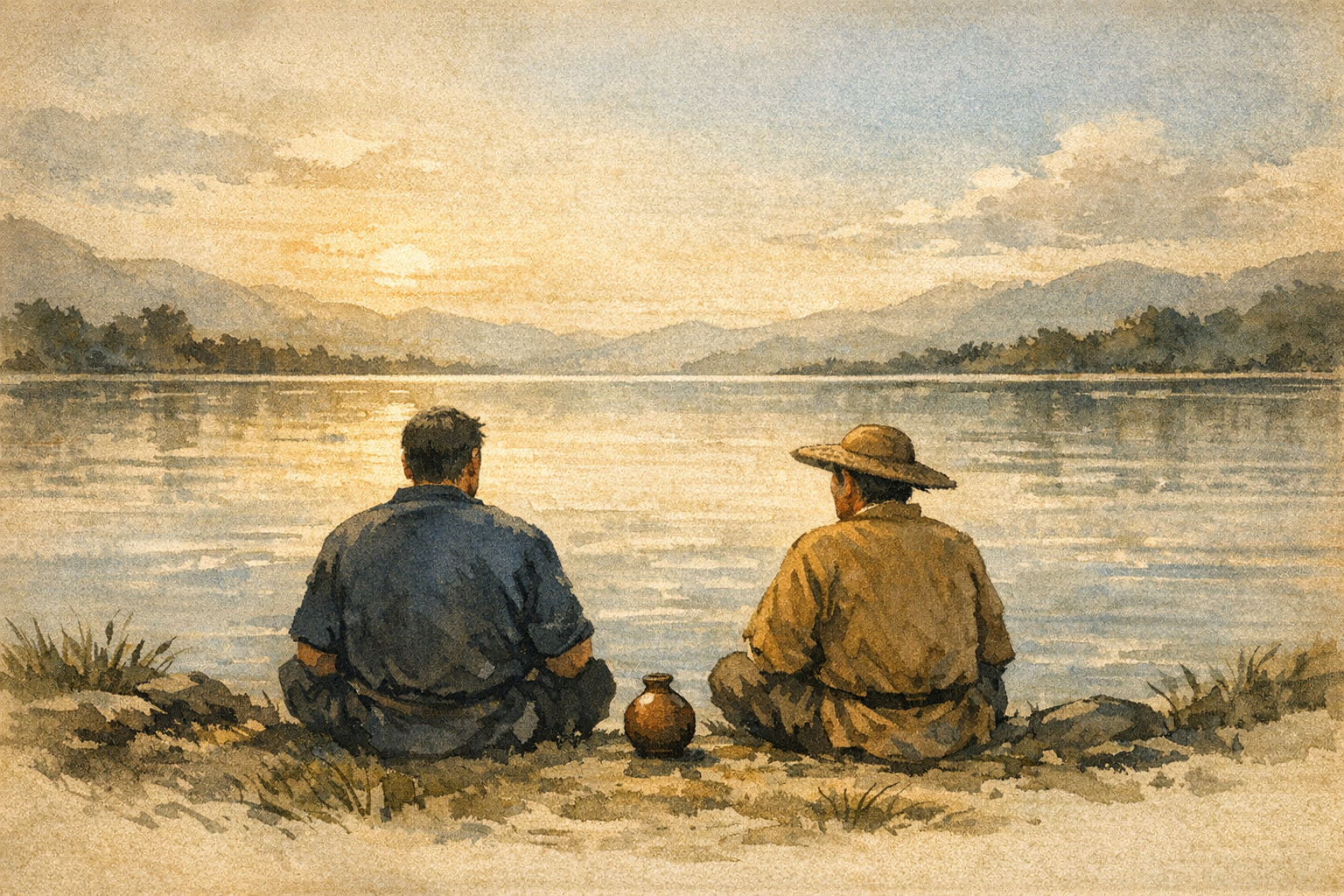 Falling Silent panel 3 for Hexagram 58, The Joyous.