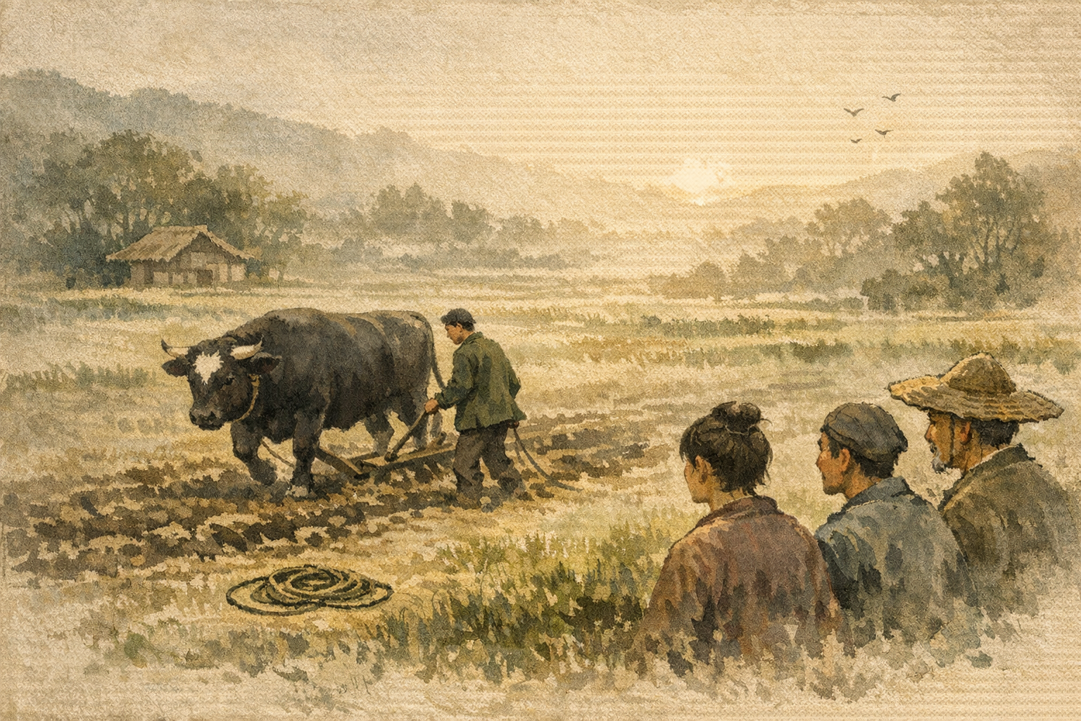 Truth Reaches Deep panel 6 for Hexagram 61, Inner Truth.