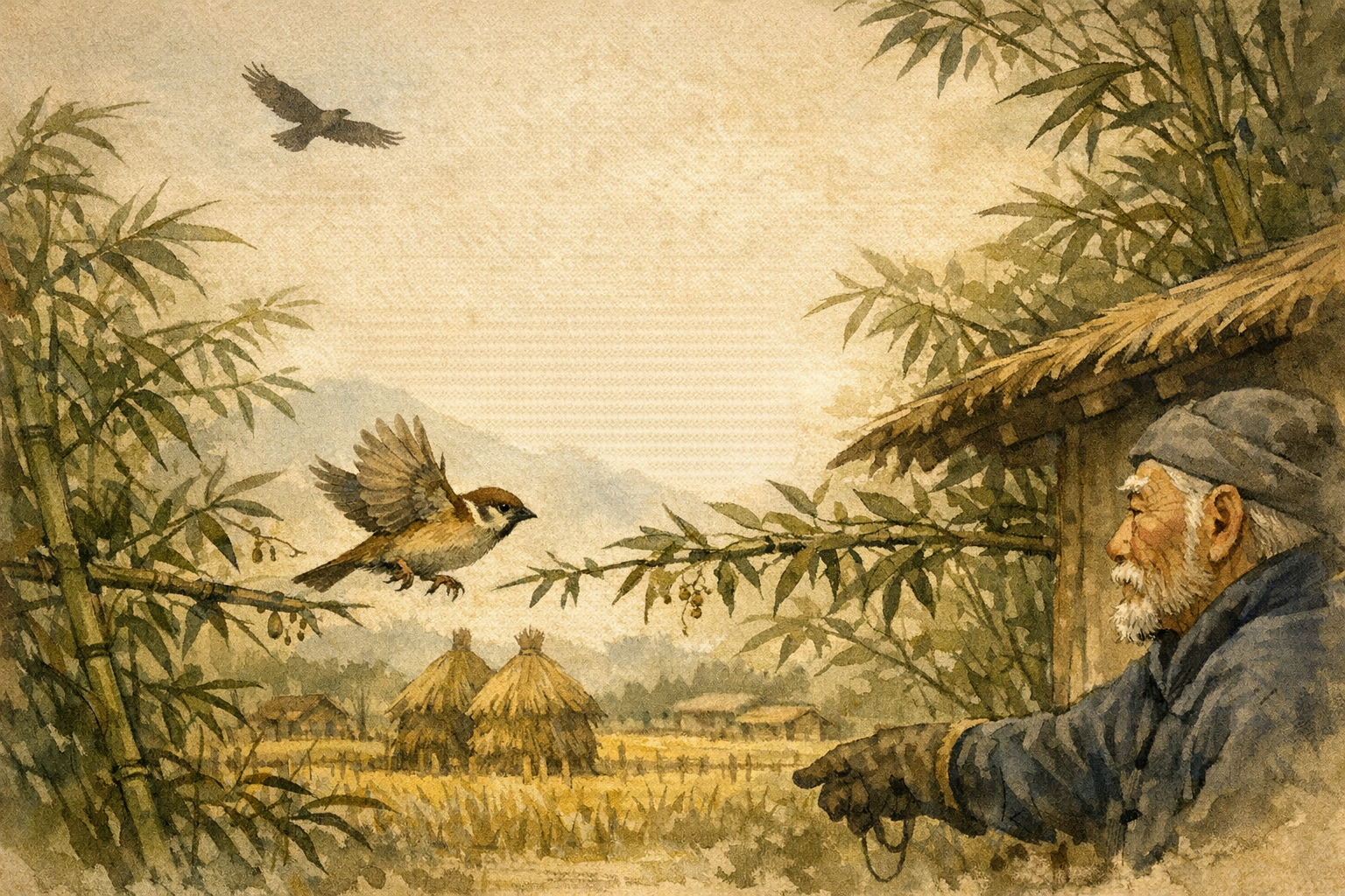 Branch To Branch panel 2 for Hexagram 62, Preponderance of the Small.