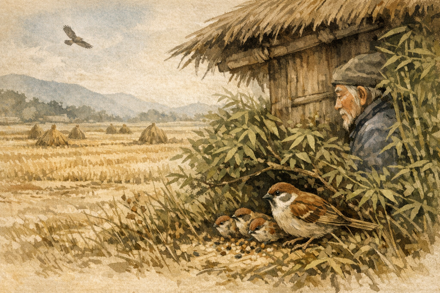 Wide Field Refused panel 3 for Hexagram 62, Preponderance of the Small.