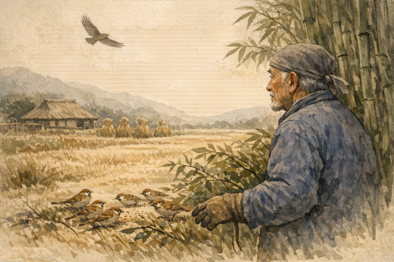 Small-Creature Wisdom panel 6 for Hexagram 62, Preponderance of the Small.