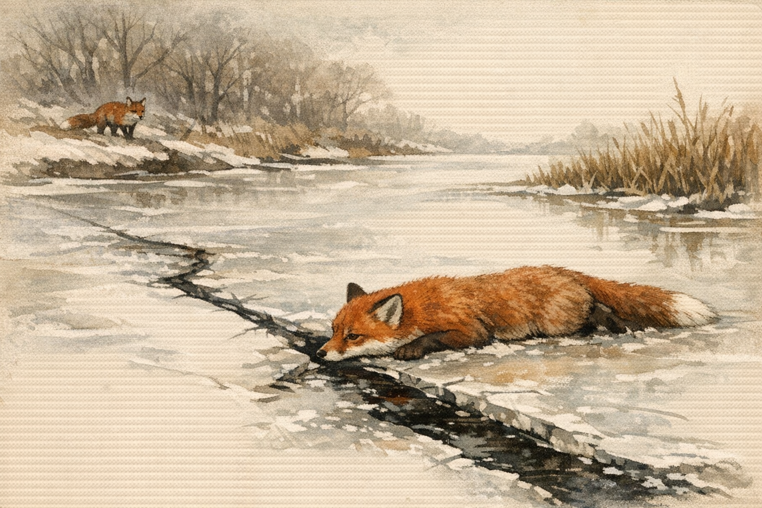 Slower Near The Goal panel 4 for Hexagram 64, Before Completion.