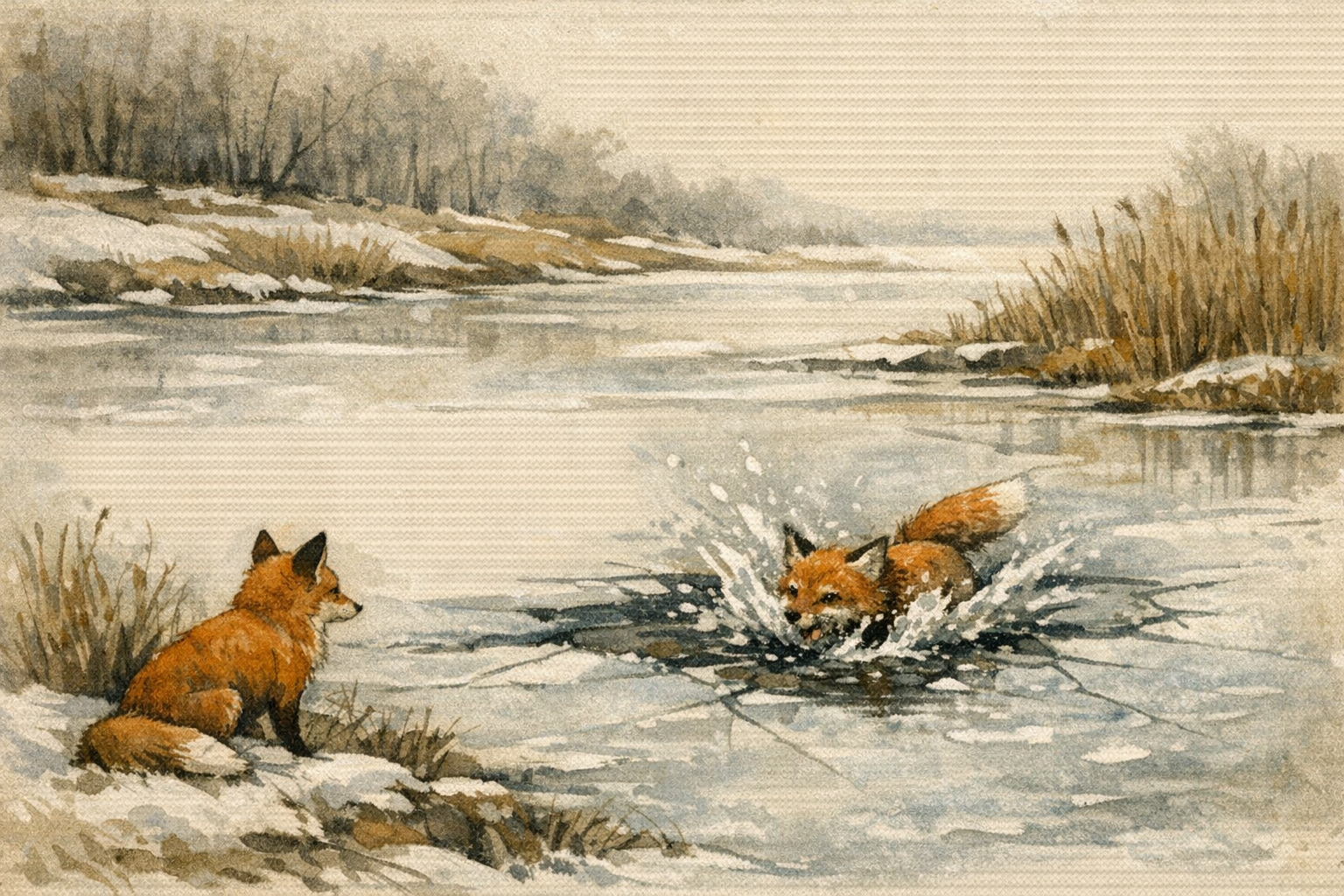 The Reckless Crossing panel 6 for Hexagram 64, Before Completion.