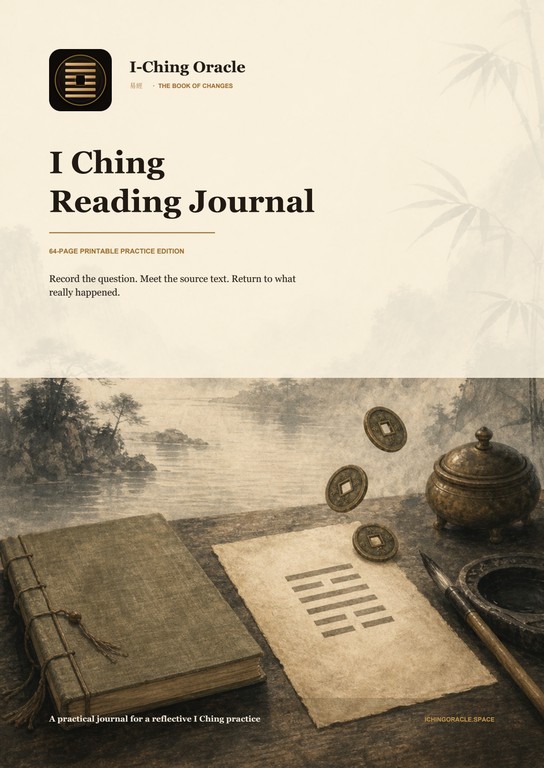 Cover of the I Ching Reading Journal PDF.